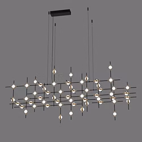 Netlighting Provenza Modern Integrated LED Pendant Ceiling Light, Black, 3000K
