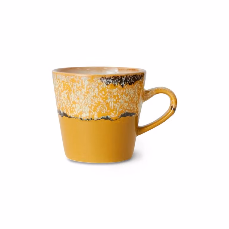 HKLIVING Sunbeam Americano Mug in Yellow and Multicolour Stoneware