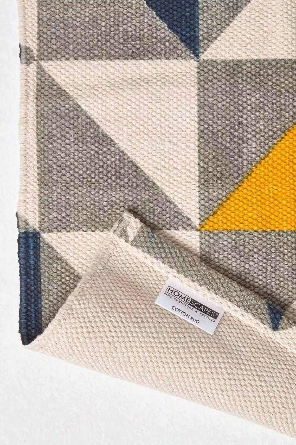 Homescapes Copenhagen Geometric Scandi Woven Cotton Printed Rug, Multicolour, W: 120 cm, L: 170 cm – 4