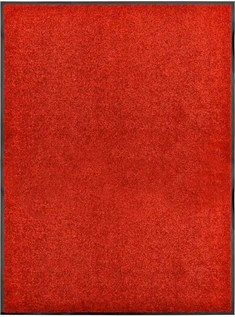 Berkfield Home Washable Non-Slip Red PVC Doormat W: 90 cm, D: 120 cm – 1
