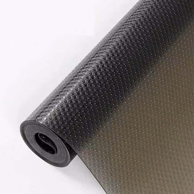 FLAVORA Black Non-Slip Kitchen Drawer and Shelf Liner Mat, W: 52 cm, L: 450 cm