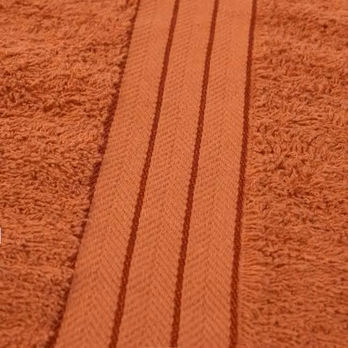 OHS Luxury Fluffy Cotton Terry Bath Towel in Orange – 5