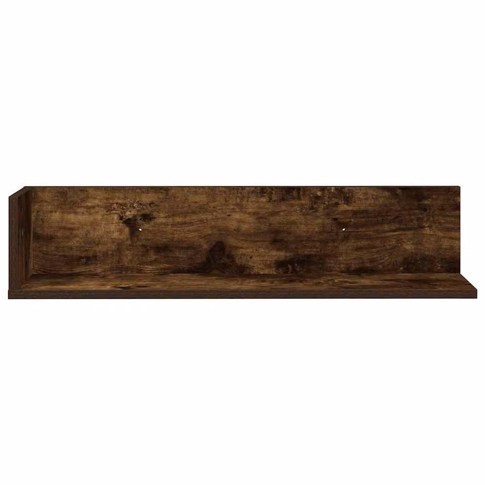 Berkfield Home Wall Mounted Shelves, 2 Pack, Smoked Oak Brown, W: 75 cm, D: 16.5 cm, H: 16.5 cm – 4
