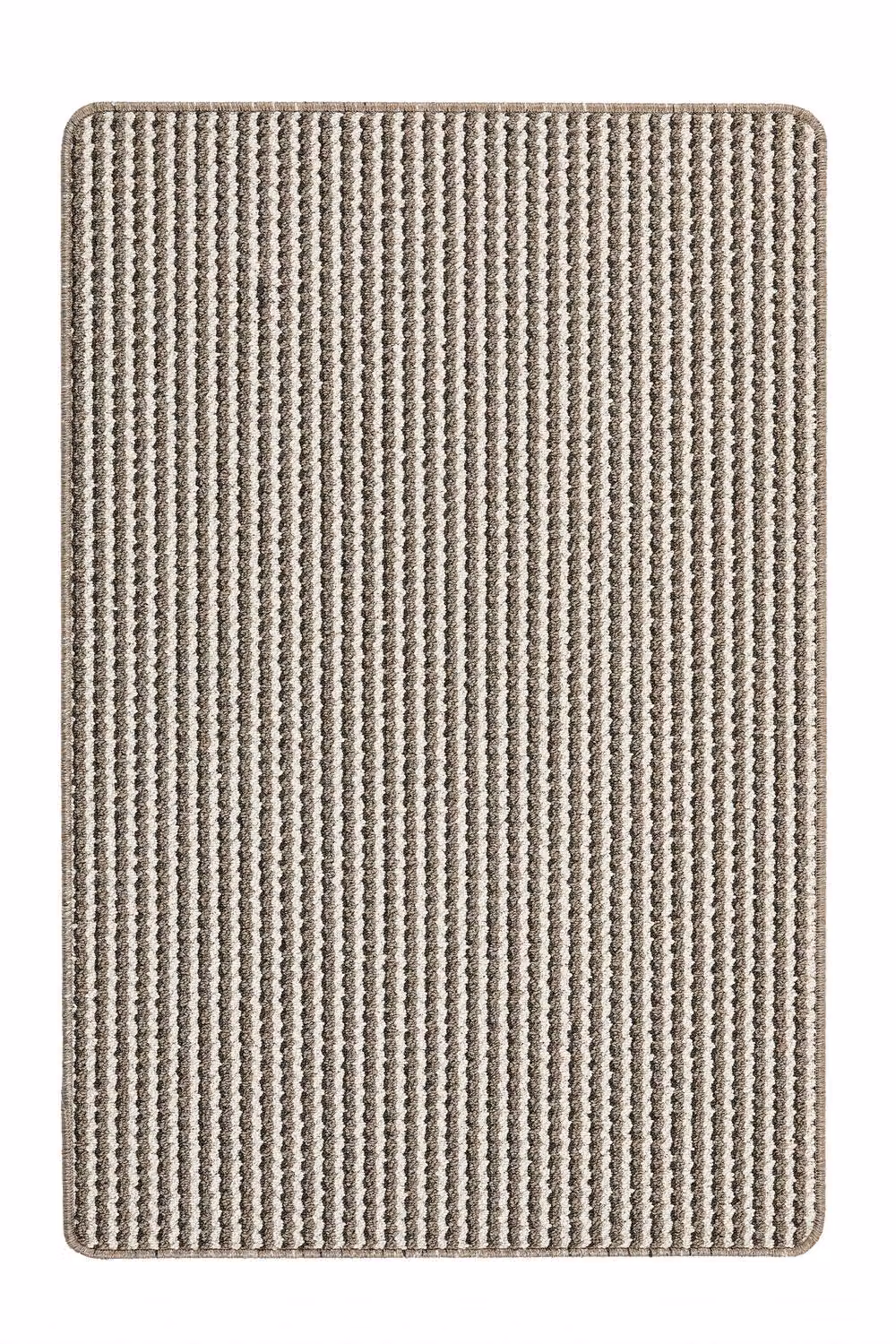 My Mat Stain Resistant Twist Stripe Rectangular Mat in Brown, White and Multicolour, W: 67 cm, D: 100 cm – 2