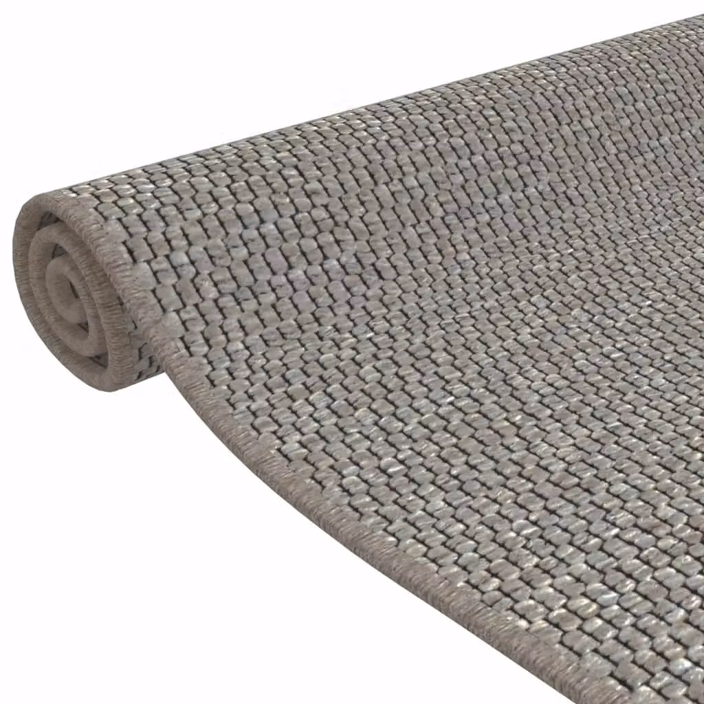 Berkfield Home Sisal Look Round Carpet Runner in Silver, Diameter: 100 cm – 2