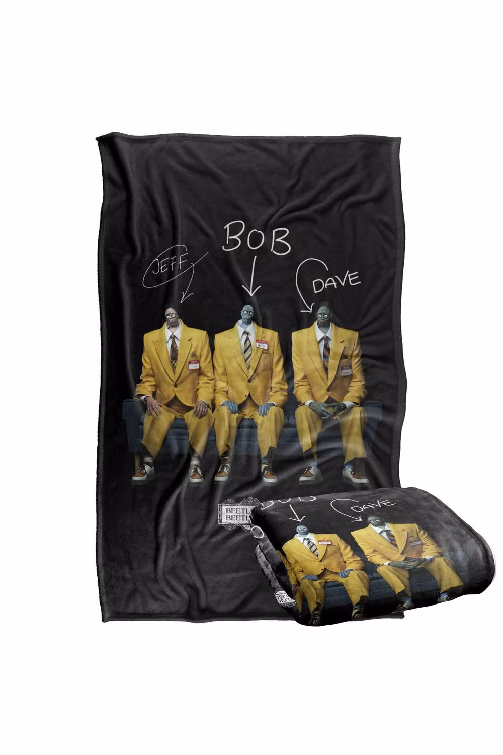LOGOVISION Beetlejuice Beetlejuice Shrinker Group Silky Touch Super Soft Fleece Throw Blanket, Multicolour, W/D/H: 91 x 147 cm – 6