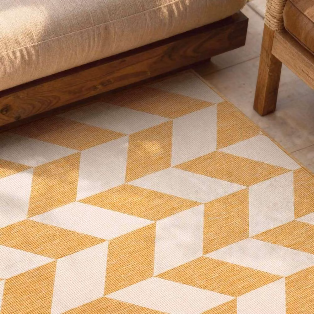 Ted Baker Terrick Reversible Indoor Outdoor Chevron Design Rug in Yellow, W/D: 200 x 300 cm – 3