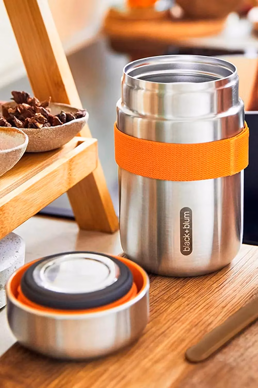 Black + Blum Insulated Food Flask, 400ml, Orange – 6