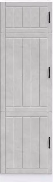 Berkfield Home Lucca Kitchen Cupboard in Concrete Grey MDF, W/D/H: 60.0 x 20.0 x 207.0 cm