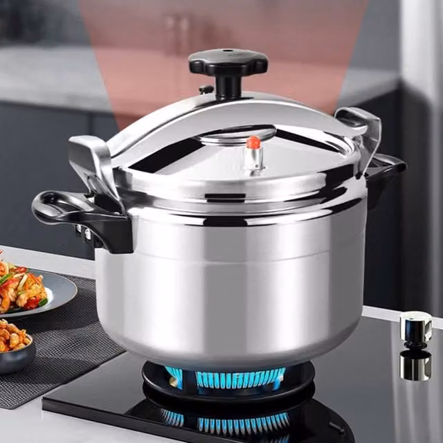 SPETLEK 7 Litre Mini Home Dual Handle Aluminium Pressure Cooker in Silver – 1