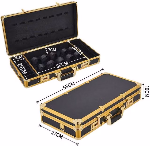 SPETLEK Single Tier Portable Barber Storage Case for Salon Clippers and Trimmers in Black