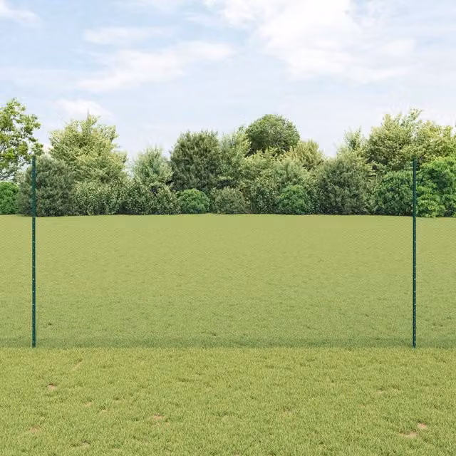 Berkfield Home Green Steel U-Channel Fence Posts, 5 Pieces, Height: 160 cm – 1