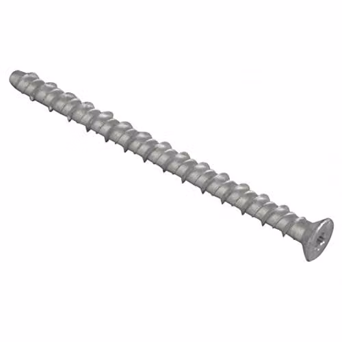 Forgefix Silver Lightning Bolt Countersunk Torx Concrete Bolts, M6 x 75mm, Box of 100