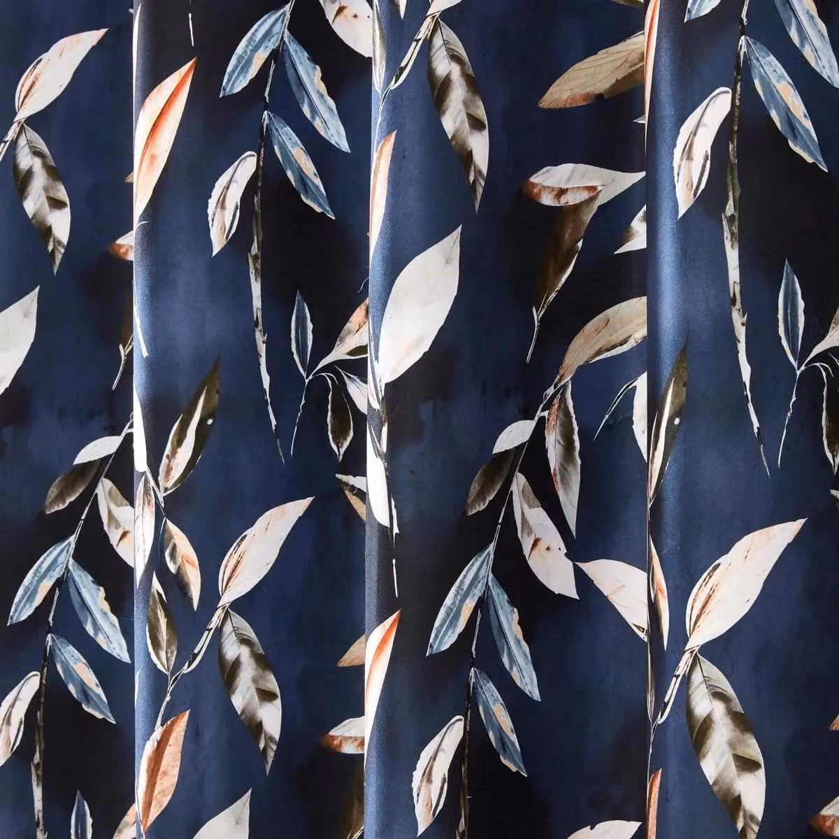 Sundour Madrid Blue Floral Blackout Eyelet Curtains, Width: 168 cm, Drop: 229 cm – 3