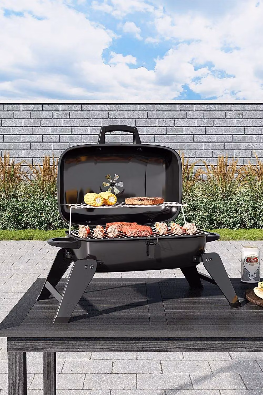 Garden Sanctuary Portable Charcoal Tabletop BBQ Grill in Black – 2