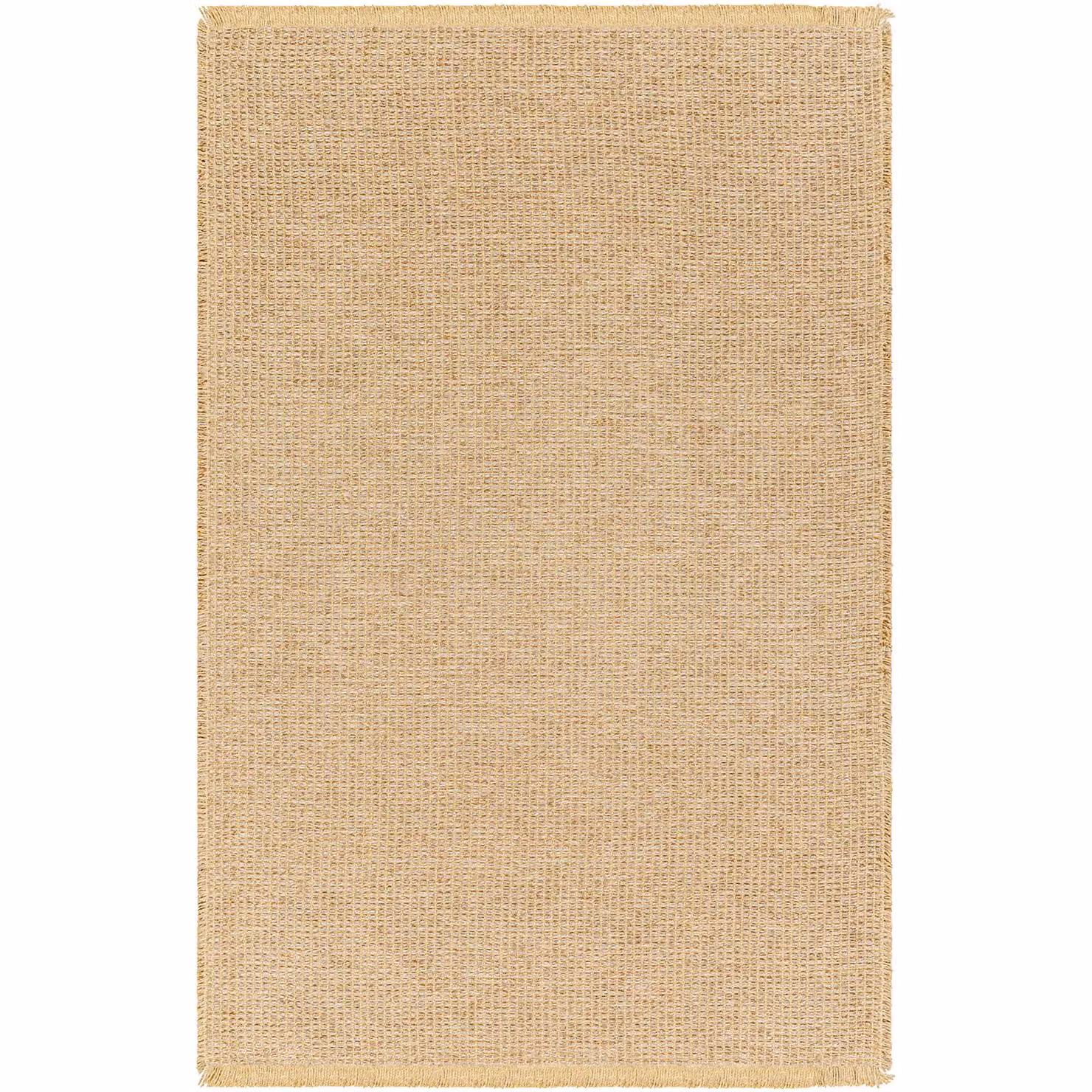 Livabliss Kimi Modern Machine Woven Jute Living Room Rug with Fringes in Sand and Beige, W: 120 cm, D: 170 cm – 1