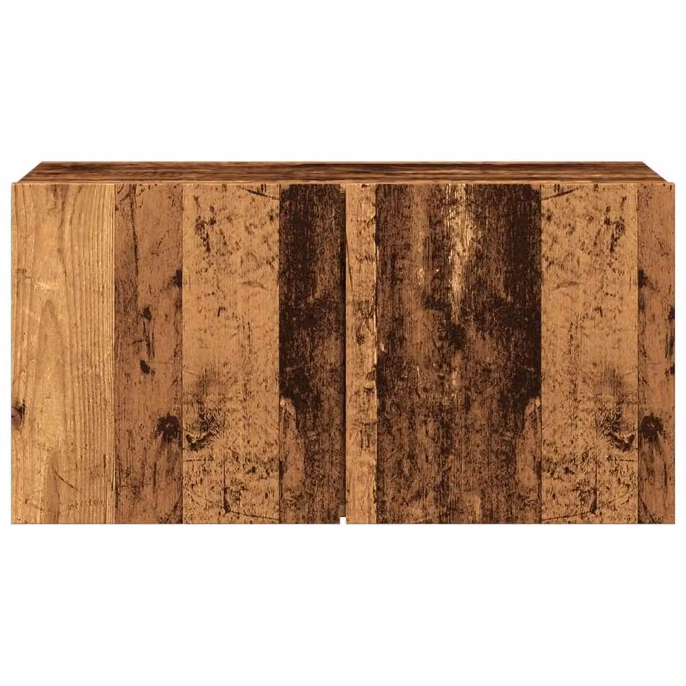Berkfield Home Wall-mounted Rustic Old Wood TV Cabinet in Brown, W/D/H: 80 x 30 x 41 cm – 5
