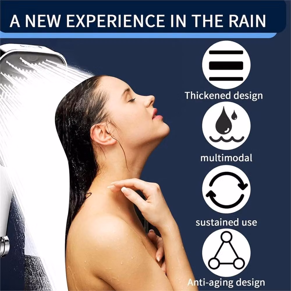 SPETLEK High Pressure Handheld Shower Head with 8 Spray Modes in Silver and Chrome – 5