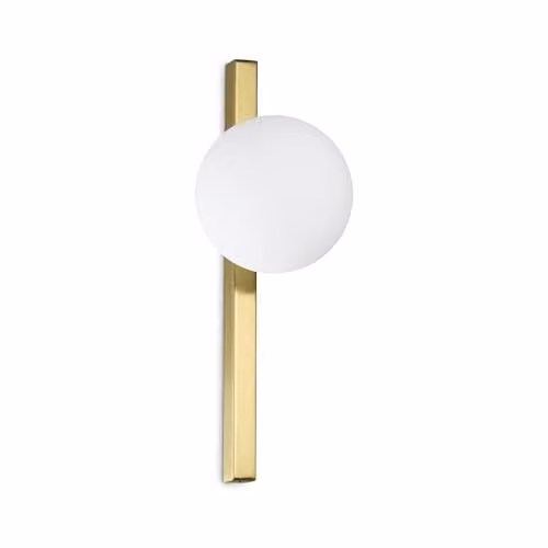 Ideal Lux Binomio Modern Brass Wall Lamp with Glass Sphere