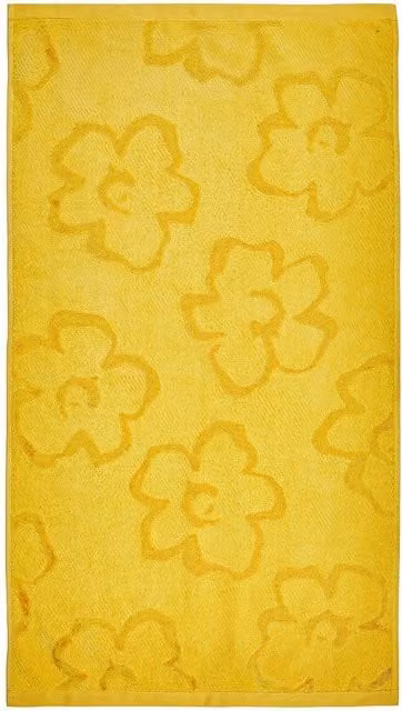 Ted Baker Gold Floral Cotton Terry Velour Bath Towel