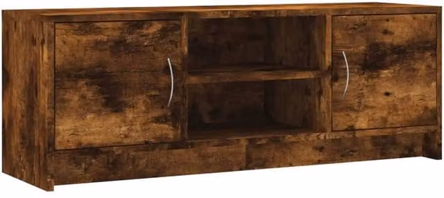 Berkfield Home Smoked Oak TV Cabinet in Brown, W/D/H: 102 x 37.5 x 37.5 cm – 1