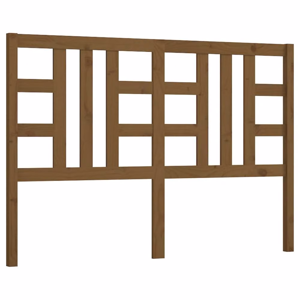 Berkfield Home Beautiful Bed Headboard in Honey Brown Solid Pine Wood, W: 146 cm, D: 4 cm, H: 100 cm – 2