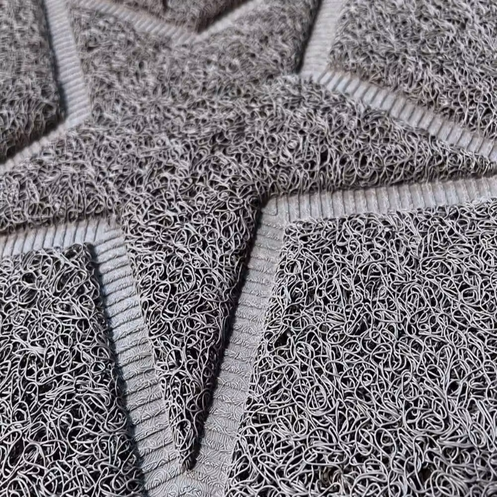 VOGREX Star Non Slip Anti Mould Corner Shower Mat, Grey, W/D: 53 x 53 cm – 2