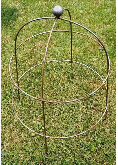 Poppyforge Bell Cloche 67 Plant Cage Support, Pack of 2, Brown Steel
