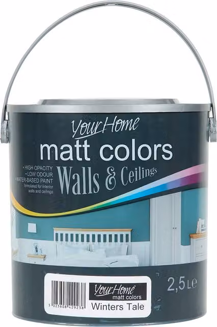 Your Home Winters Tale Matt Emulsion Paint, Blue, 2.5 l