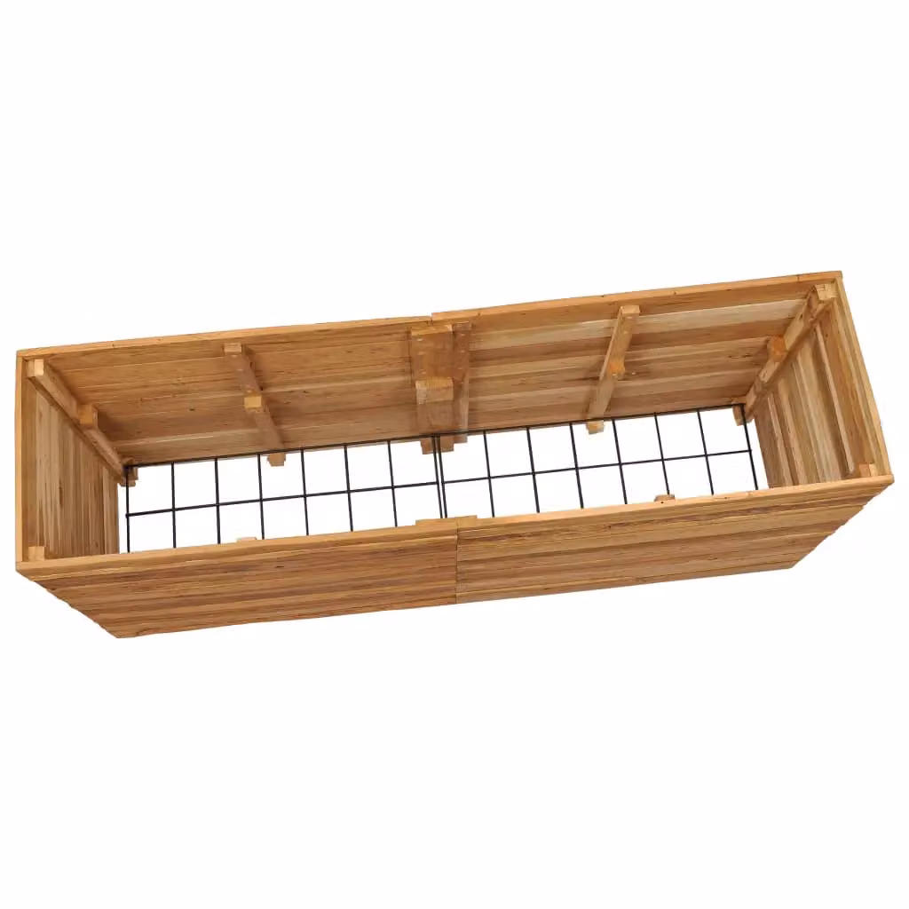 Berkfield Home Raised Bed in Brown Solid Teak Wood and Steel, W/D/H: 150 x 40 x 72 cm – 2