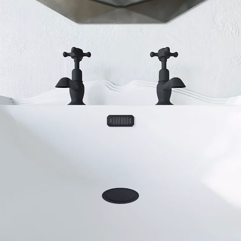 Balterley Traditional Basin Grill Overflow Cover in Matt Black