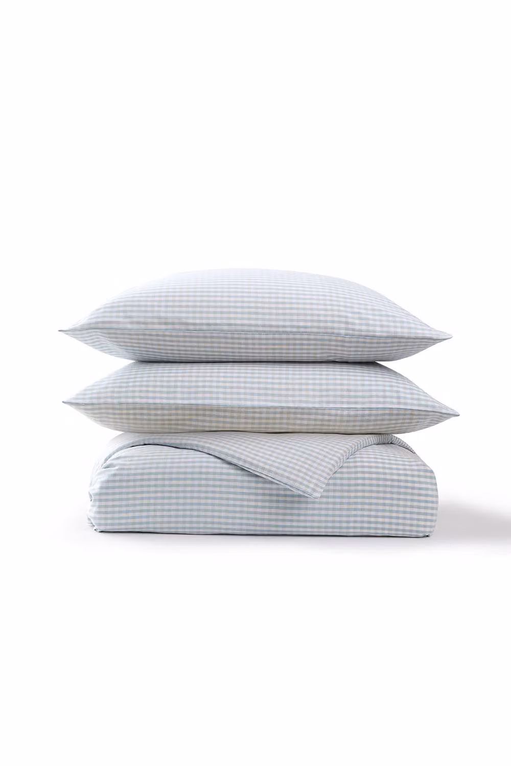 Christy Gingham Yarn Dye Cotton Duvet Cover and Pillowcase Set, Blue, W/D/H: 200 x 200 x 140 cm – 2