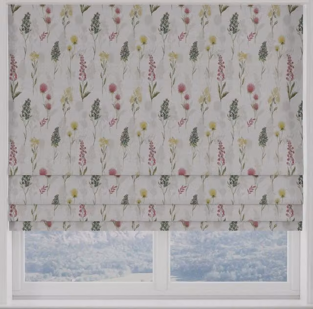 Terrys Pink Floral Blackout Made to Measure Roman Blind