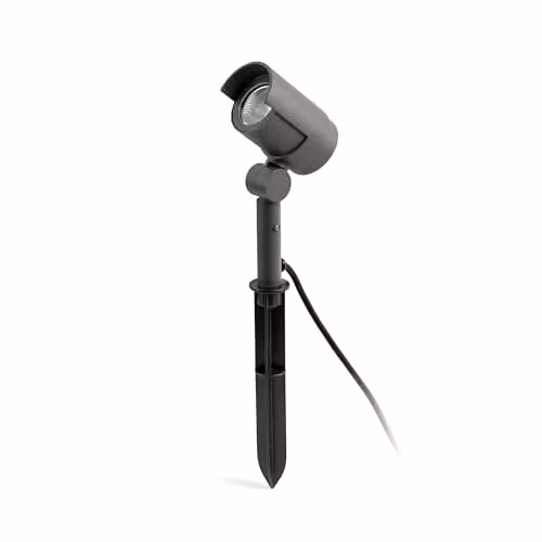 Netlighting Foc LED Outdoor Ground Spike Light in Grey with Adjustable Bulb