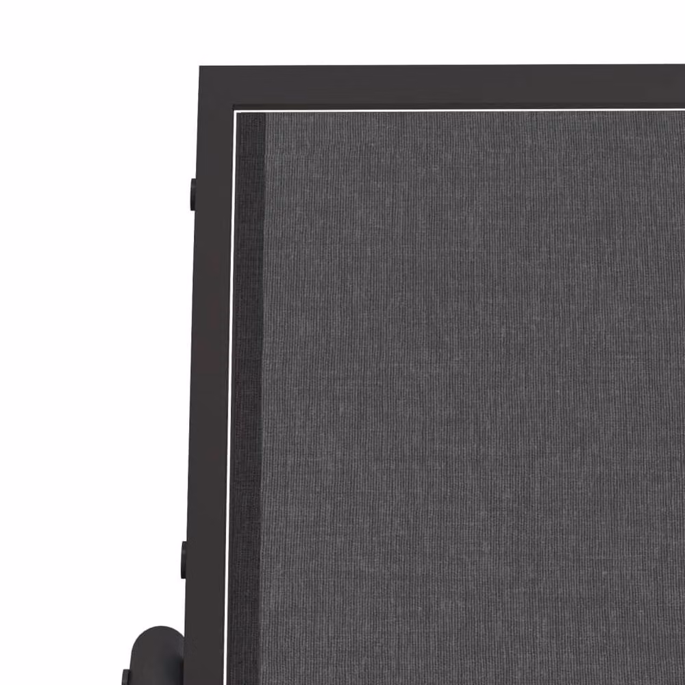 Berkfield Home Garden Glider Bench in Black with Textilene Fabric and Powder Coated Steel, W/D/H: 120.5 x 76 x 86.5 cm – 4
