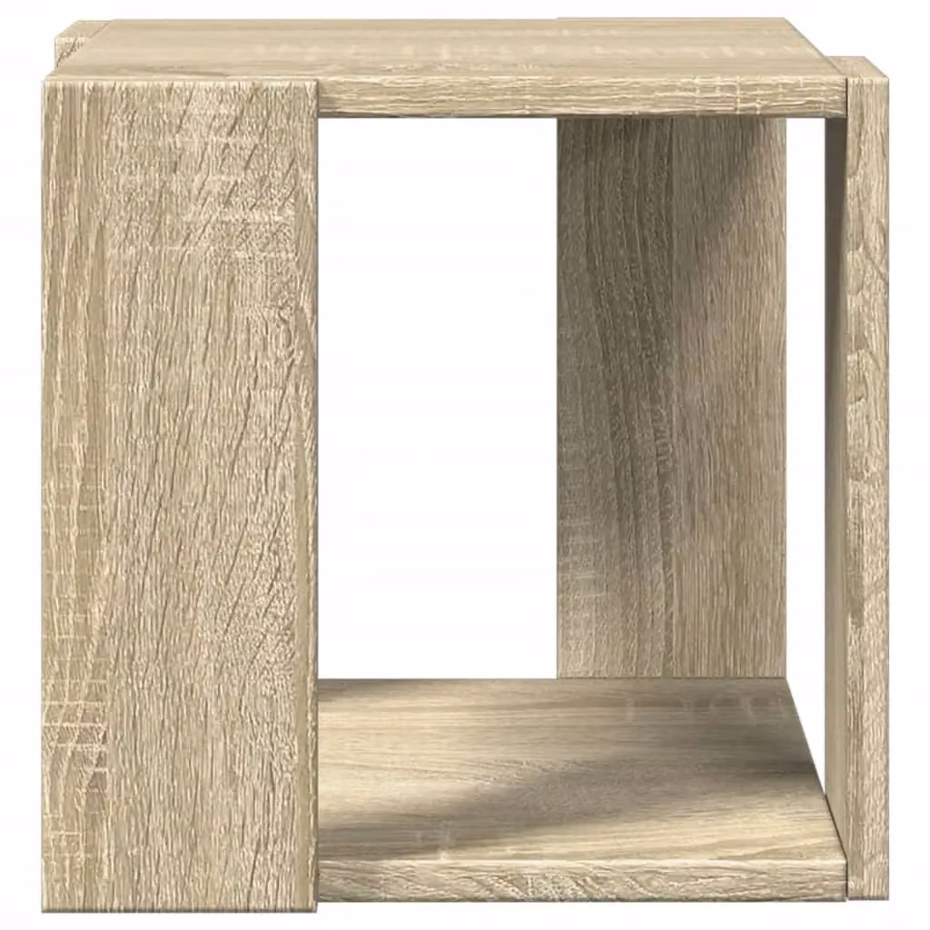 Berkfield Home Sonoma Oak Coffee Table in Brown, W/D/H: 32 x 32 x 30 cm – 3