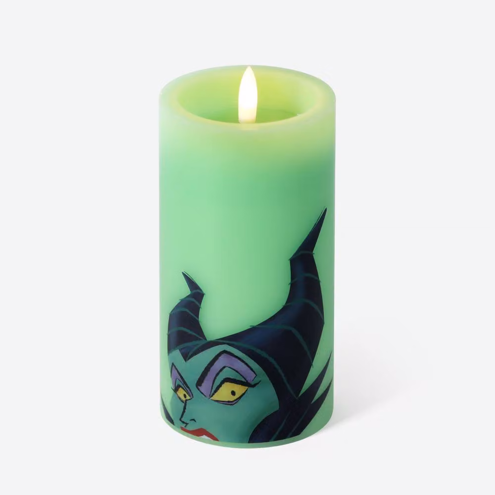 Walt Disney Disney's Villains Maleficent Inspired Green LED Pillar Candle with Flicker Effect – 2