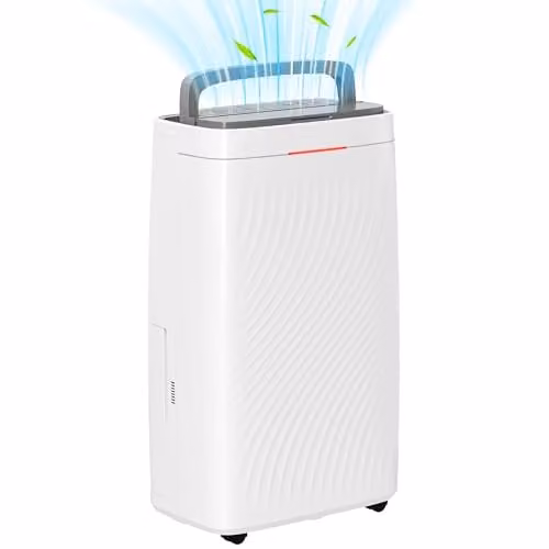 HOMCOM 16L Dehumidifier with Activated Carbon Air Filter and Timer, White – 1