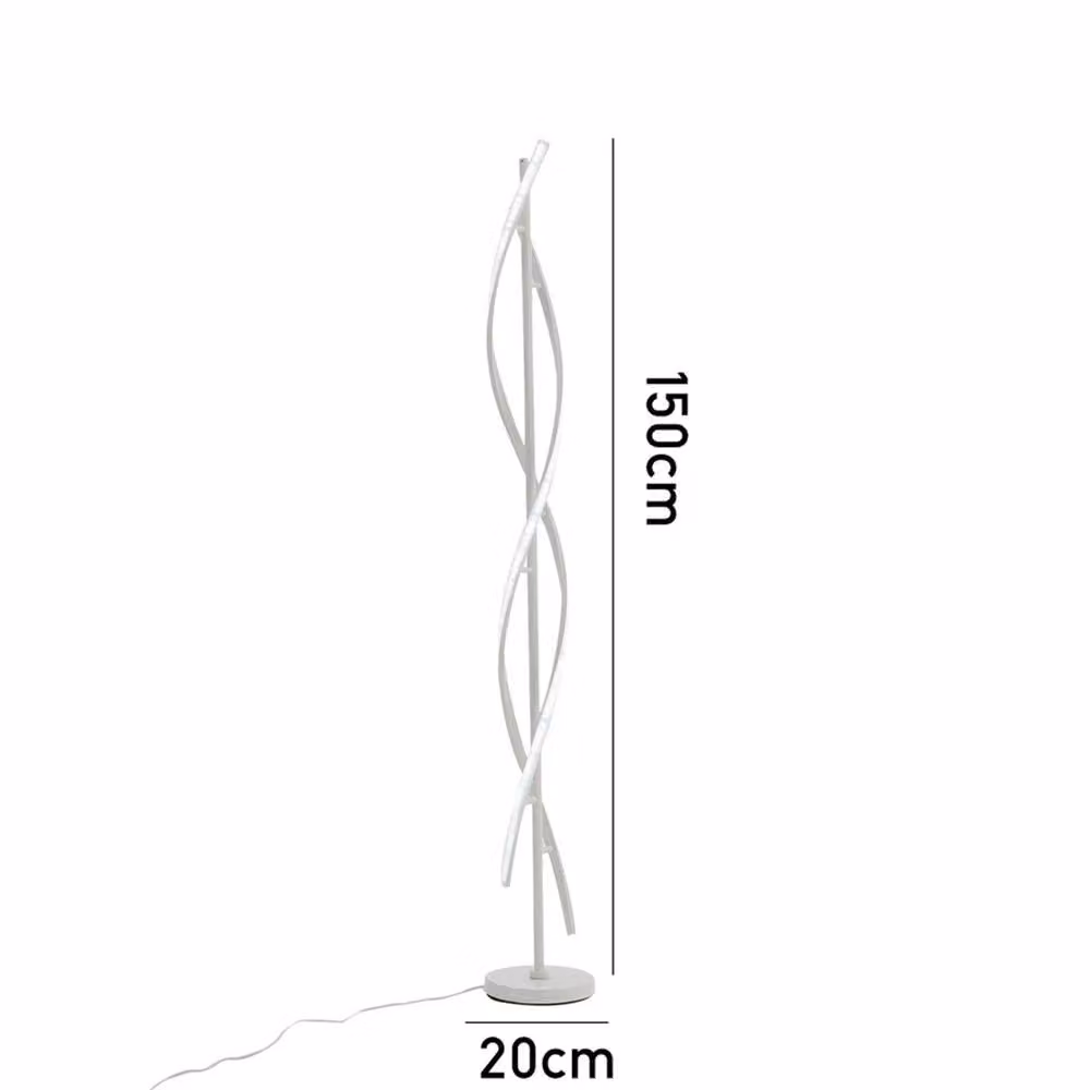 PAWNORA Artist Modern Arc Floor Lamp in White with Adjustable 60W Metal Design – 2