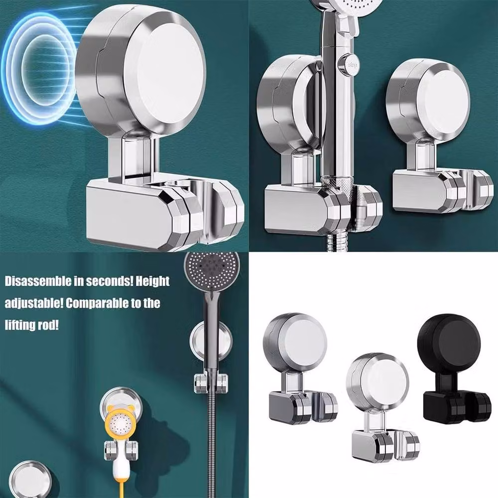 SPETLEK Adjustable Suction Shower Head Handset Holder Bracket in Silver – 3