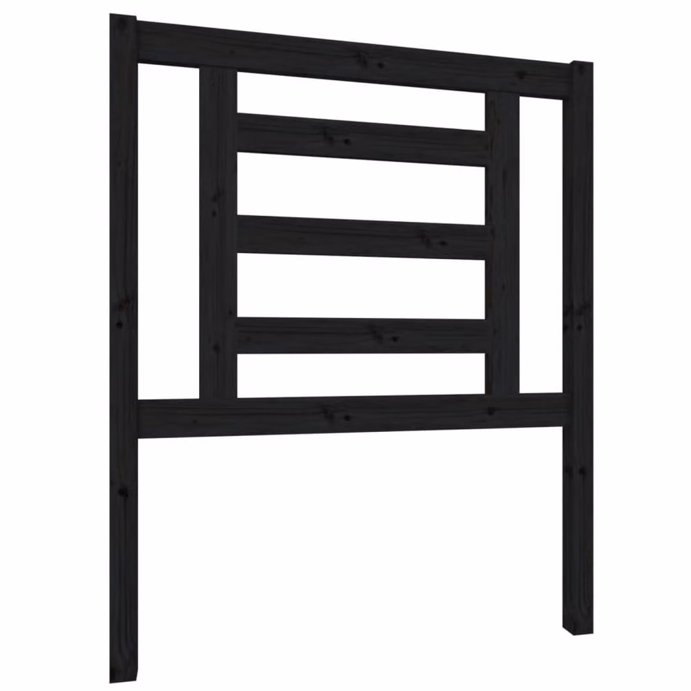 Berkfield Home Beautiful Bed Headboard in Black Solid Pine Wood, W/D/H: 81 x 4 x 100 cm – 3