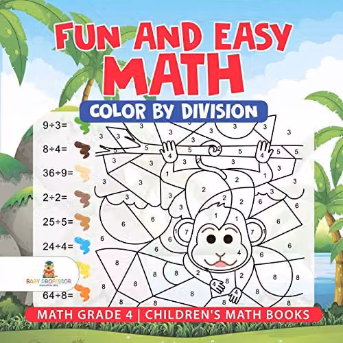 Baby Professor Color by Division Math Grade 4 Childrens Book, Multicolour