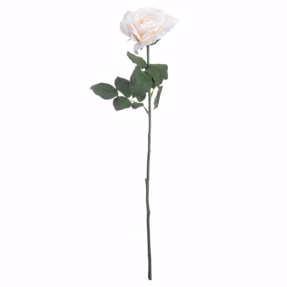 Lemon Pavilion Large White Artificial Rose Garden Flower, W10 x D5 x H75 cm – 2