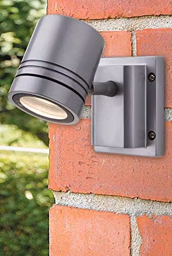Firstlight Products Aero Single Wall Light in Grey Aluminium and Glass – 2