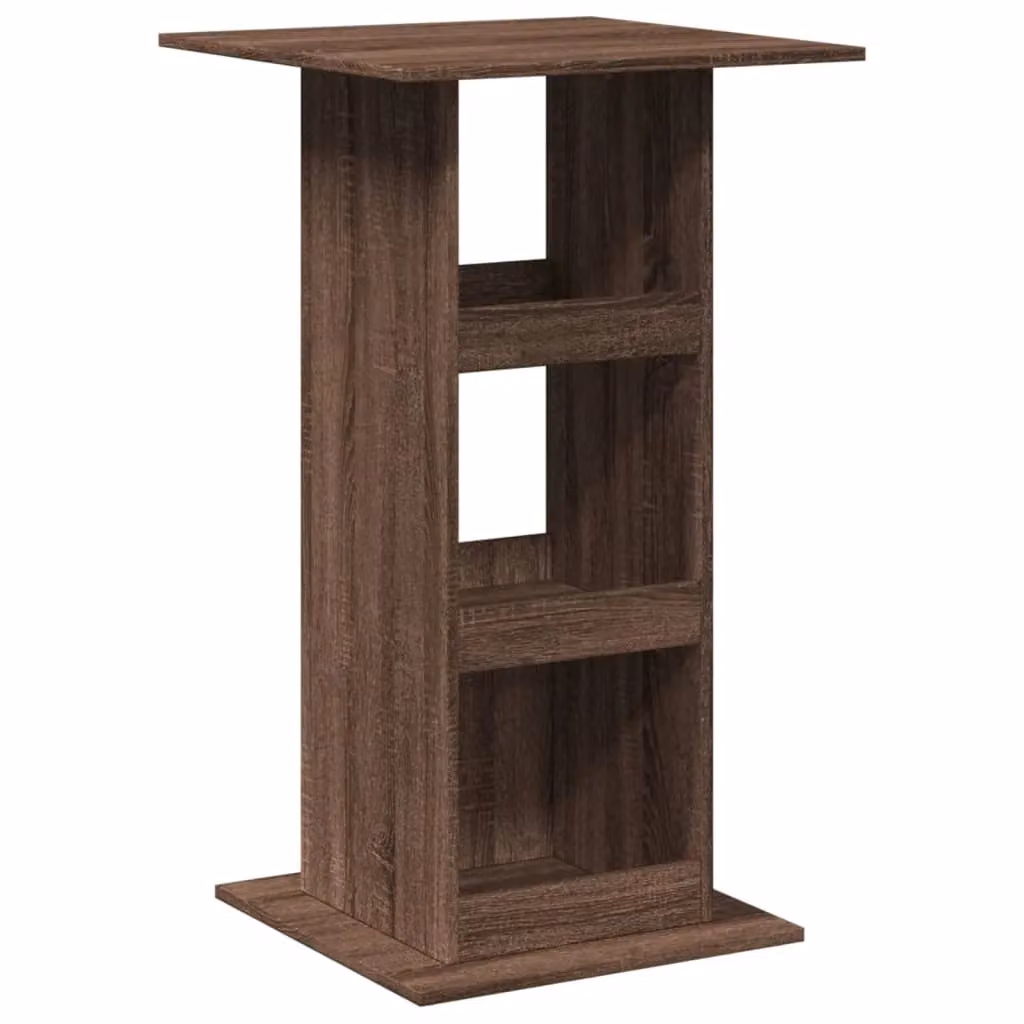 Berkfield Home Bar Table with Storage in Brown Oak, W/D/H: 60 x 60 x 102 cm – 2