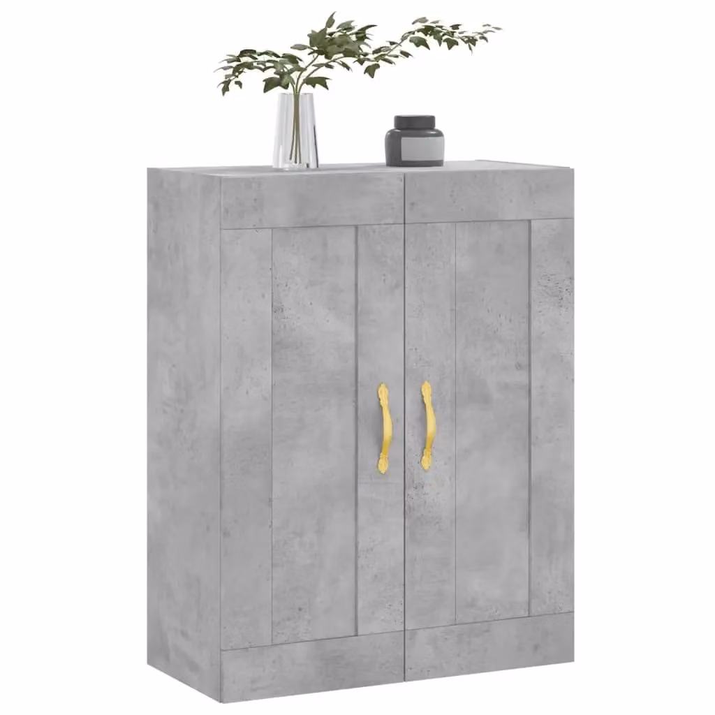 Berkfield Home Wall Mounted Cabinet in Concrete Grey, W/D/H: 69.5 x 34 x 90 cm – 2