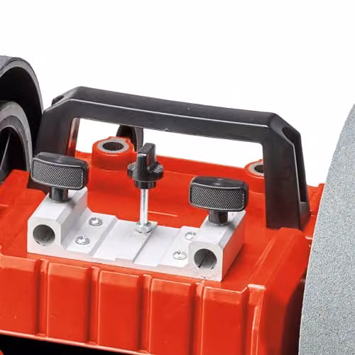 Einhell TC-WG 200 Wet Bench Grinder in Red and Black with 200 mm High Speed Wet-Stone Grinding Wheel and 180 mm Leather Honing Wheel – 4