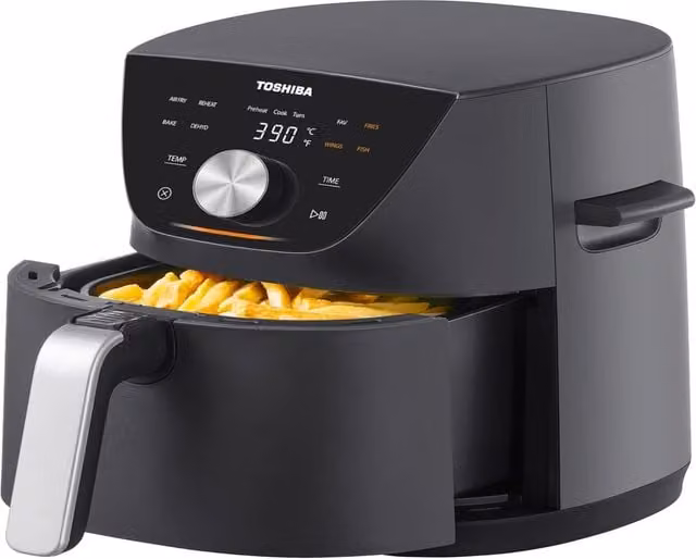 Living Star Hot Air Fryer with Timer in Black