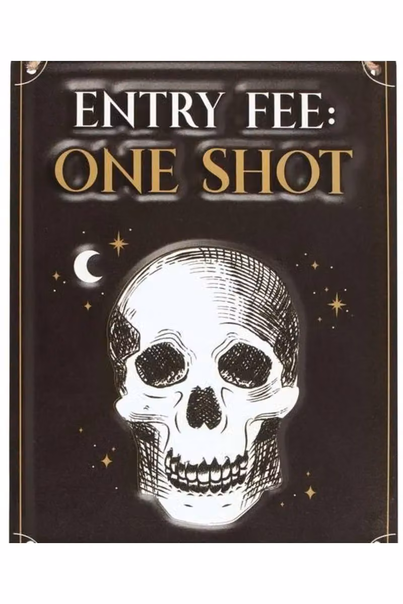 Something Different Wholesale Gothic Metal Hanging Sign in Black and Brown – 6