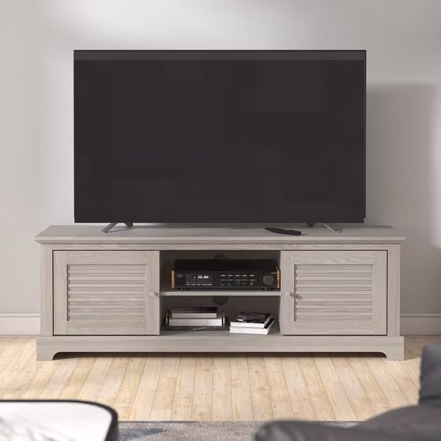 GFW Salcombe Modern TV Unit in Warm Grey Oak